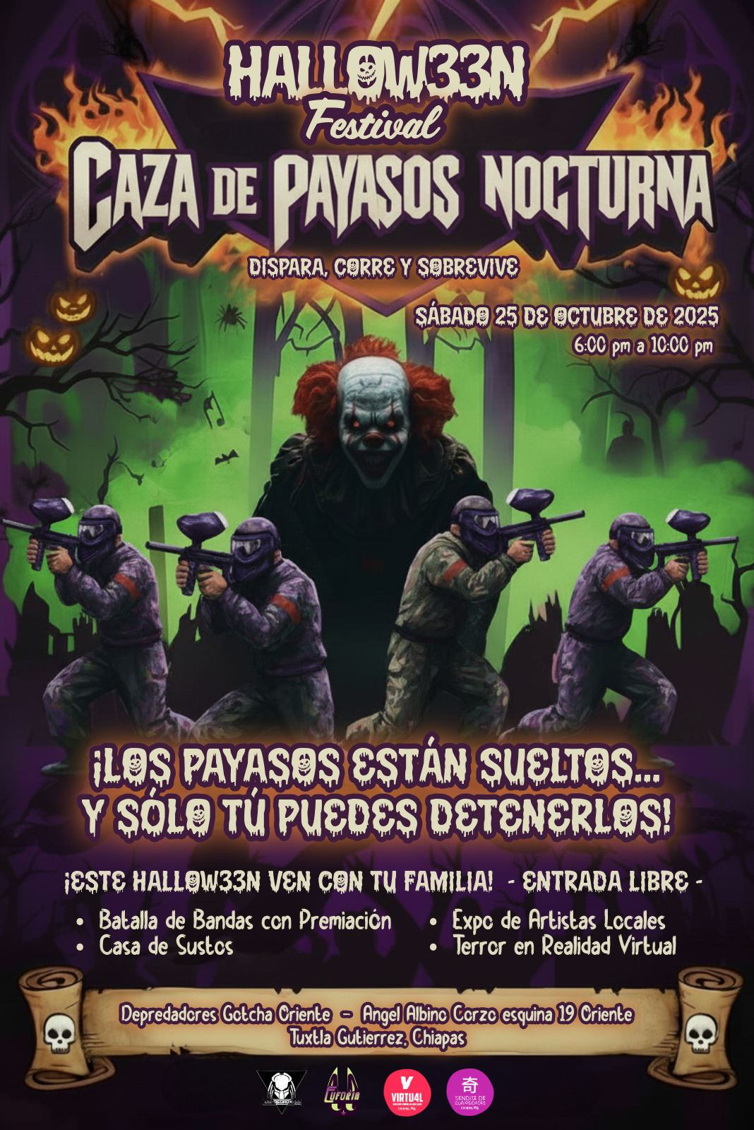 Caza de Payasos Nocturna - Gotcha Experience